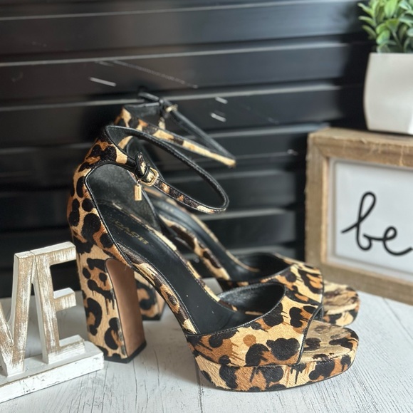 Coach Leopard Print Heels - Picture 1 of 7